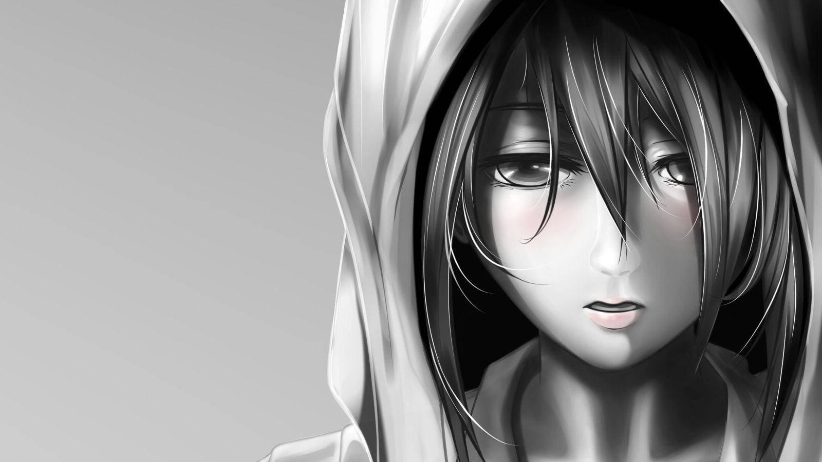 Mikasa Black And White Background