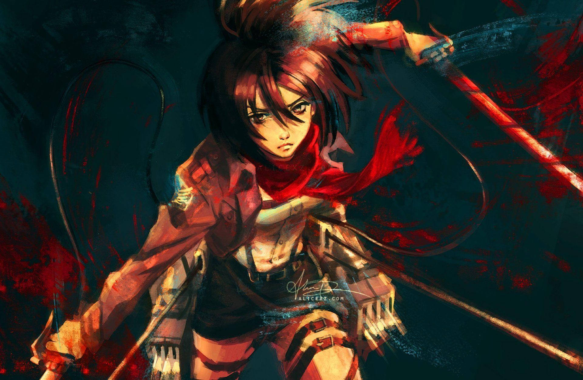 Mikasa Black Background Background