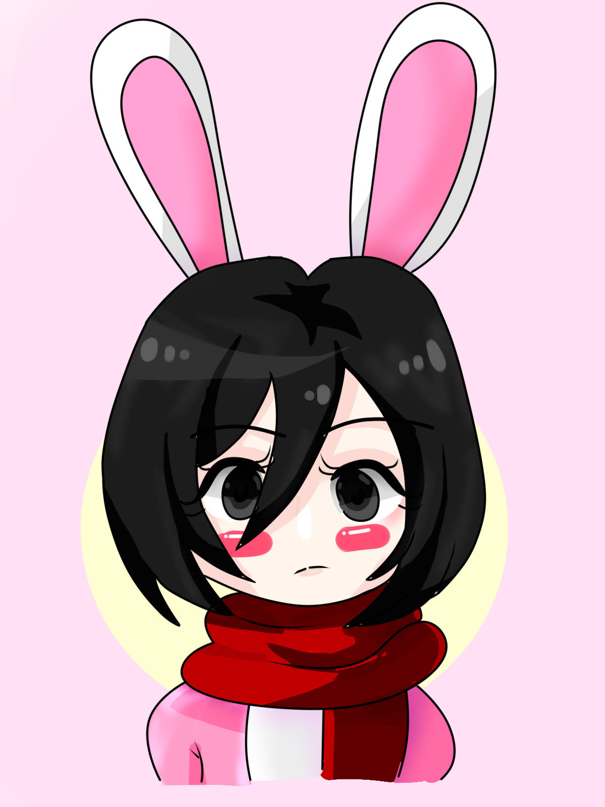 Mikasa Cute Bunny Ears Background