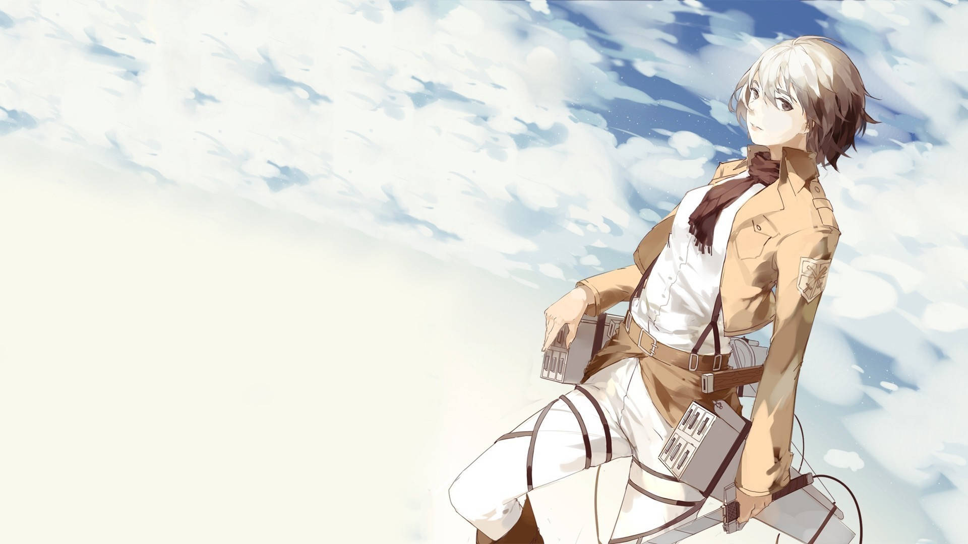 Mikasa Cute Cloudy Sky Background