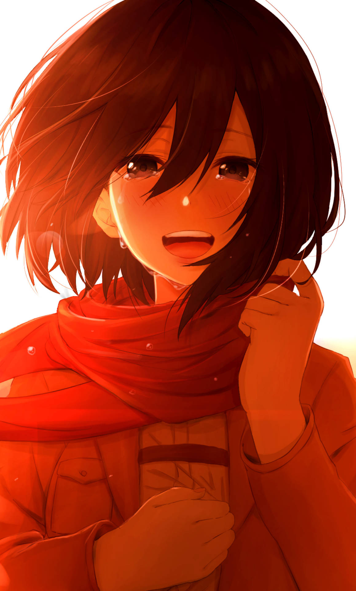 Mikasa Cute Crying Background