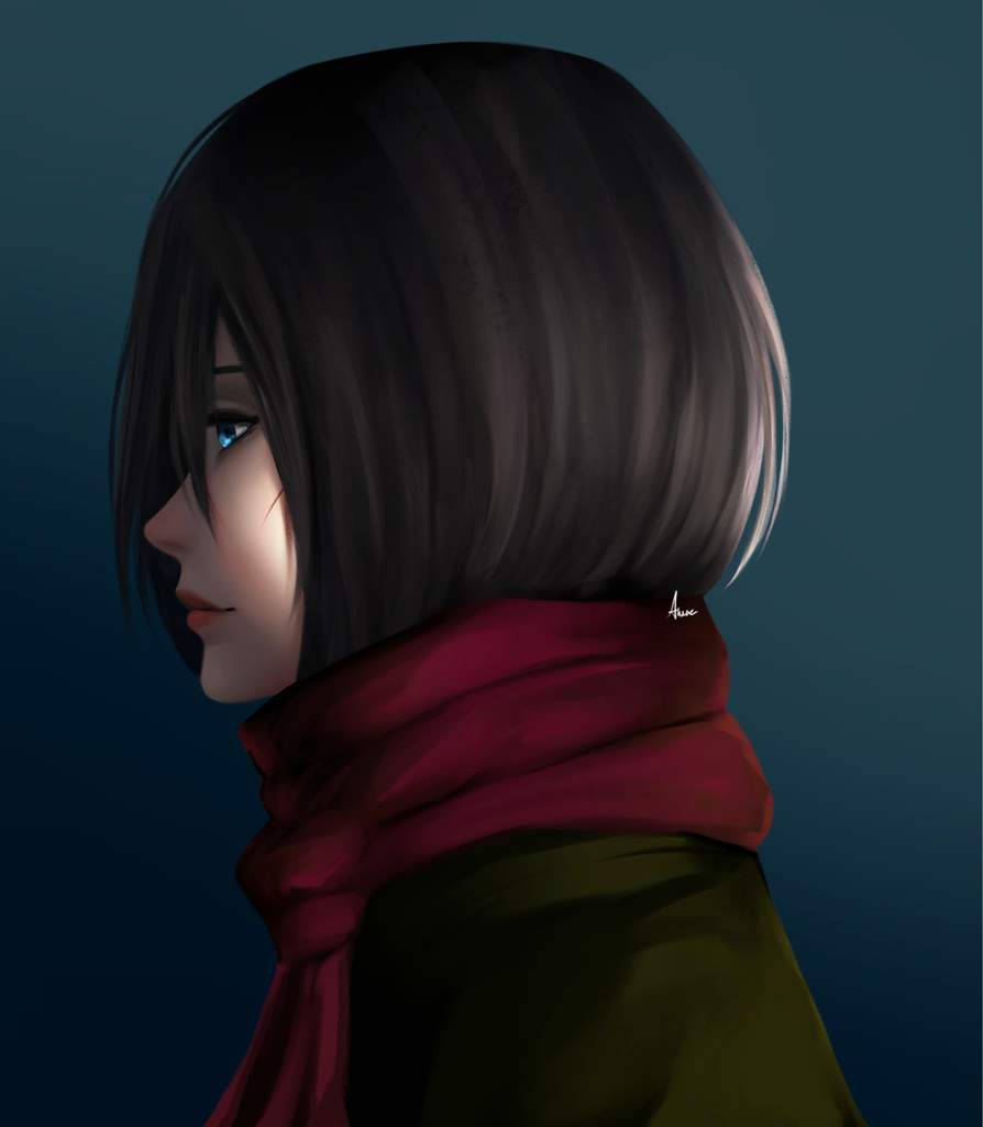 Mikasa Cute Side-view Profile