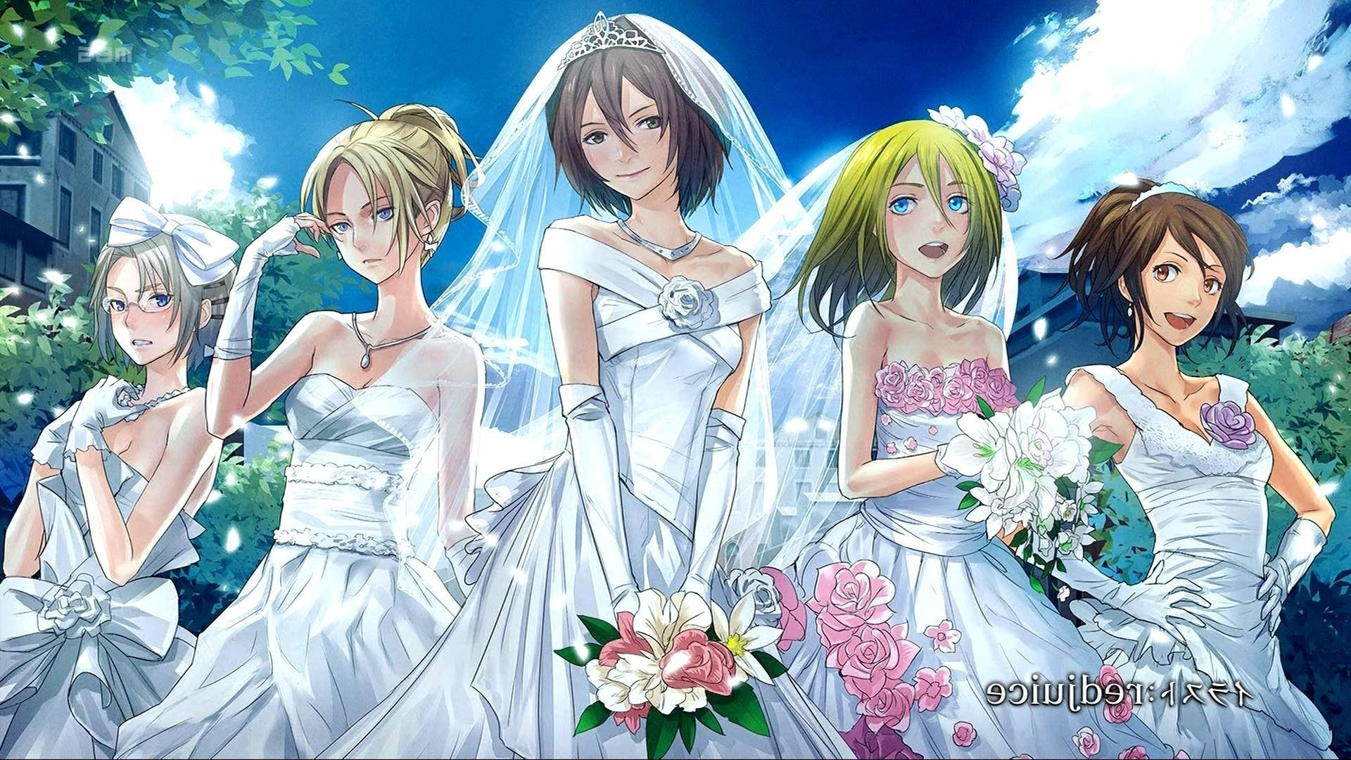 Mikasa Cute Wedding Dress Background