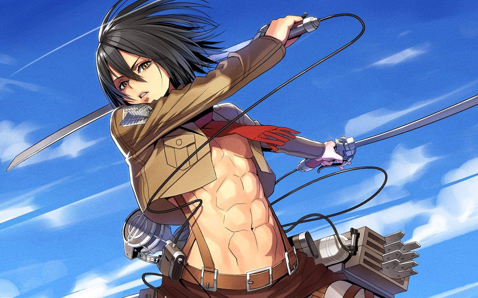 Mikasa Genderbending Art Background