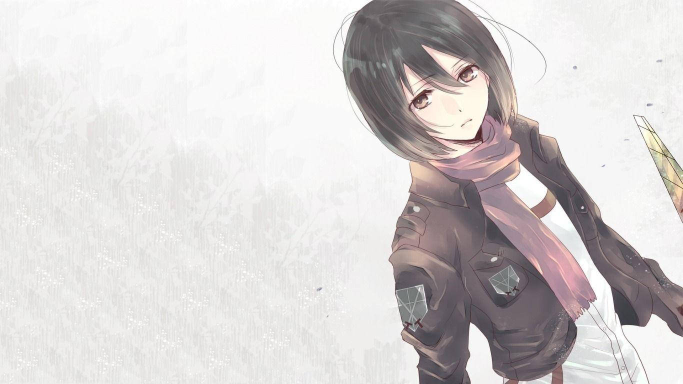 Mikasa Looking Upwards Background