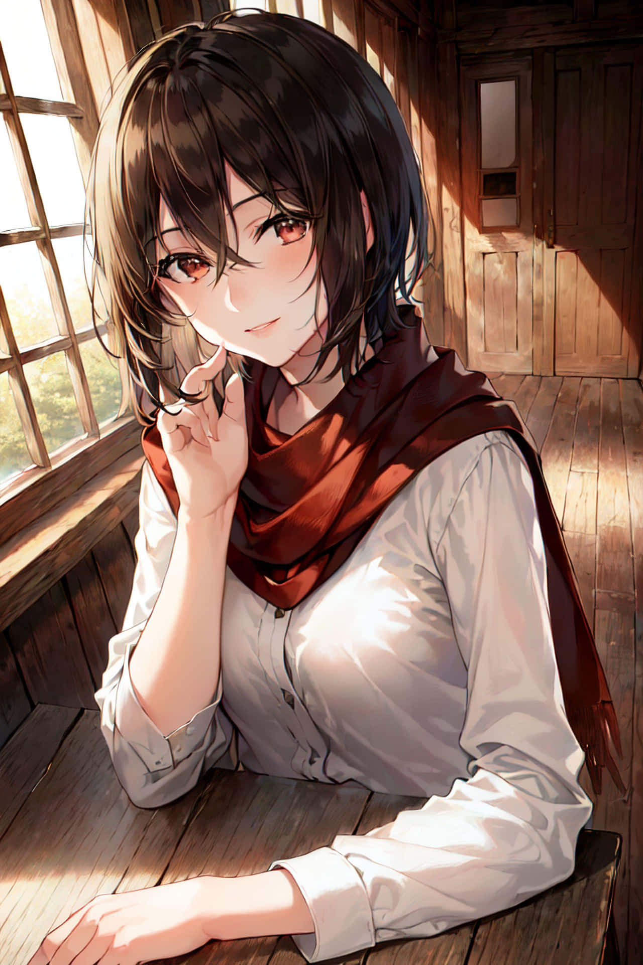 Mikasa Pfp Sweet Background