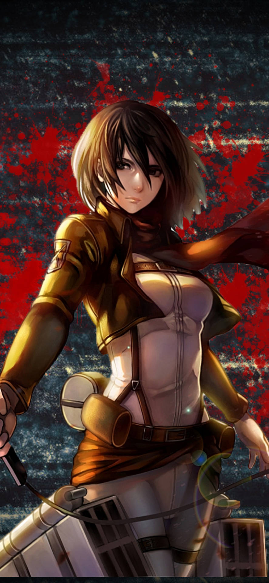 Mikasa Portrait Attack On Titan Iphone Background