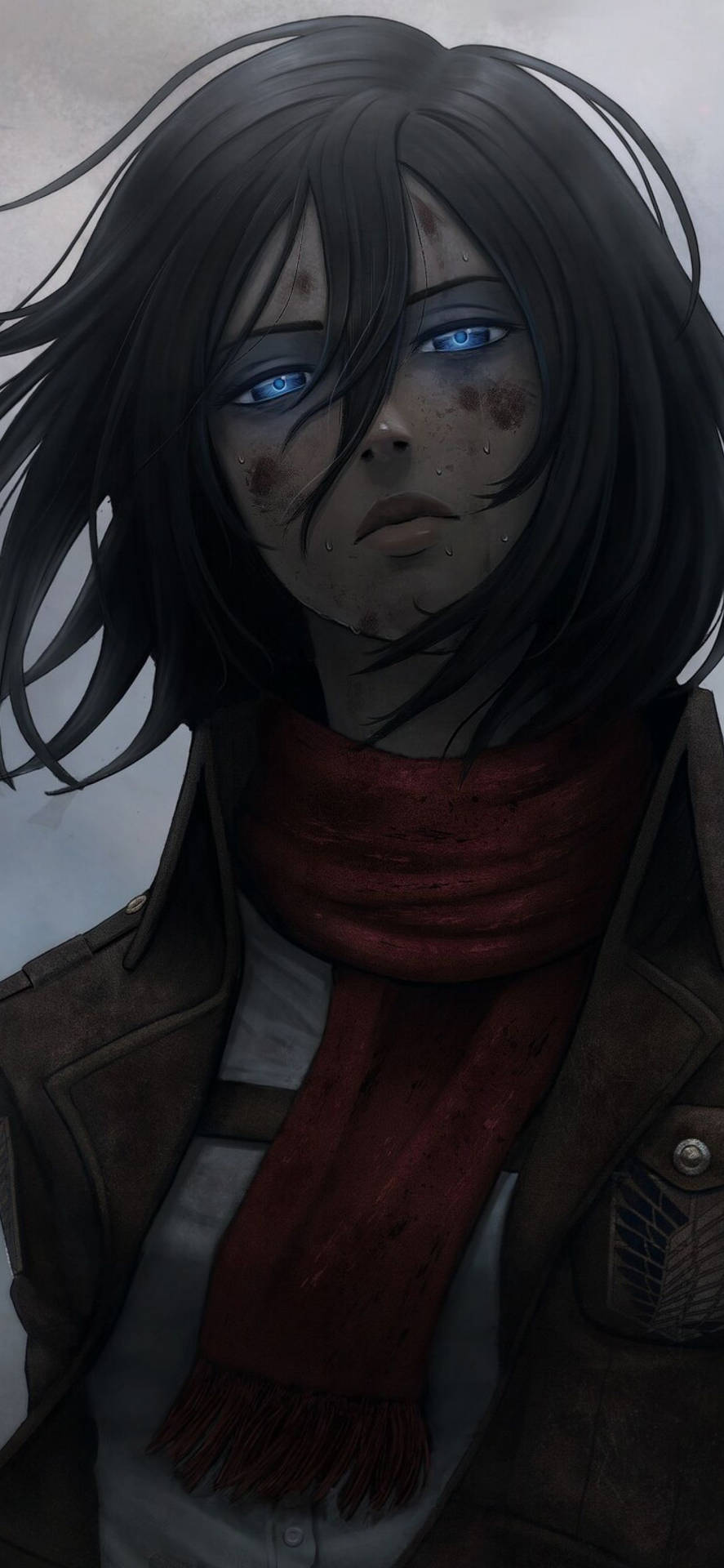 Mikasa Season 4 Blue Eyes Background