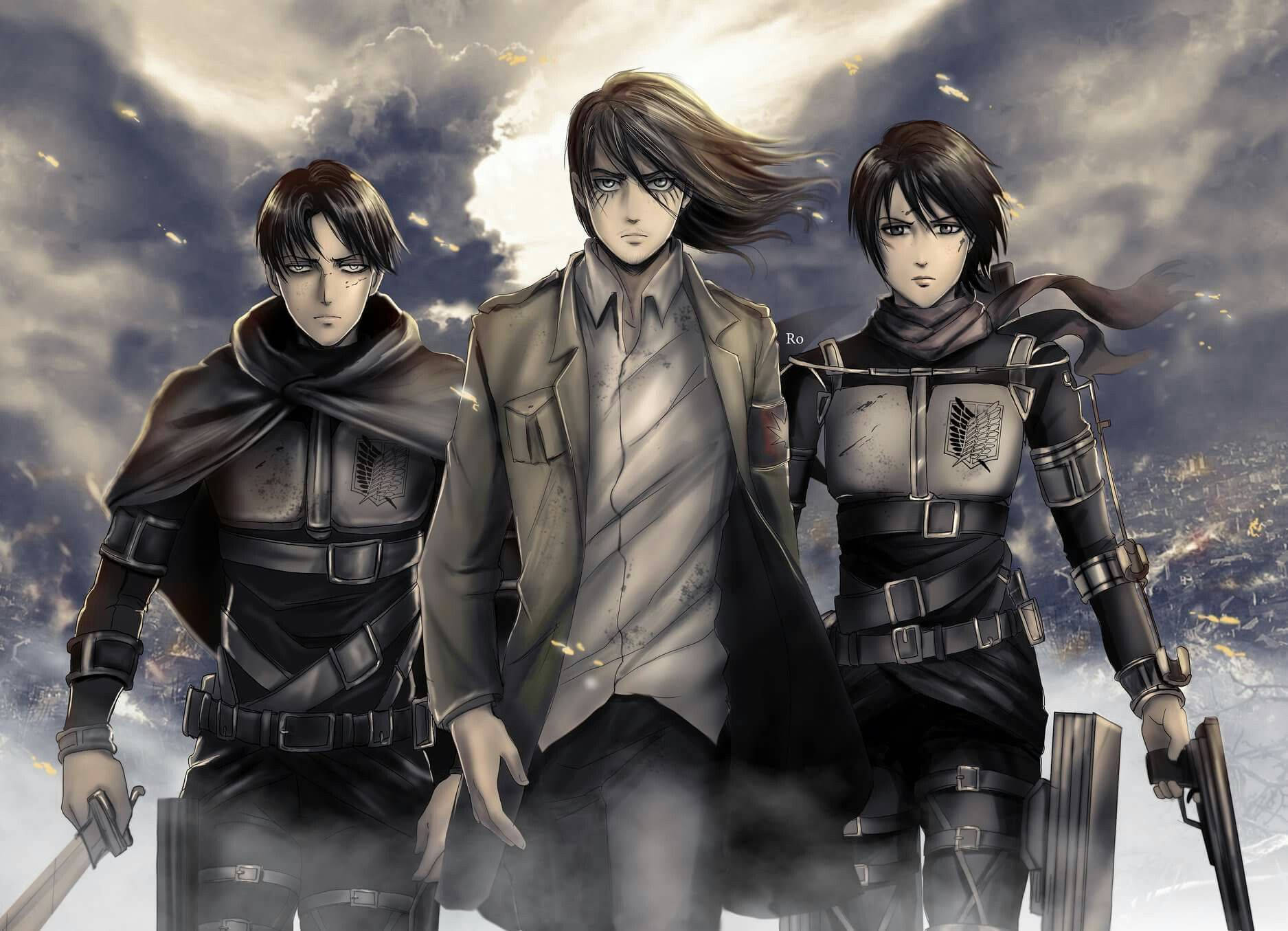 Mikasa Season 4 Friends Background