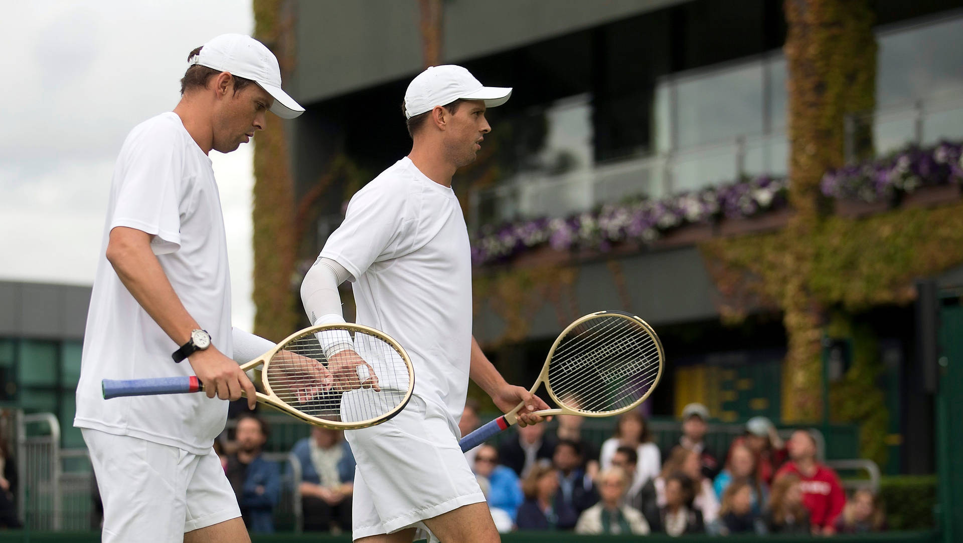 Mike And Bob Bryan Walking Background