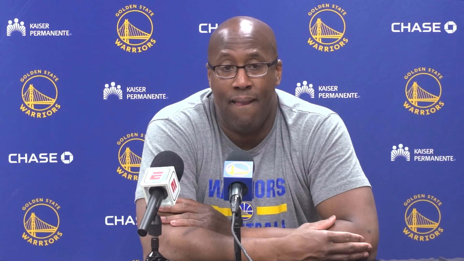 Mike Brown Golden States Warriors Assistant Head Coach Press Conference Background