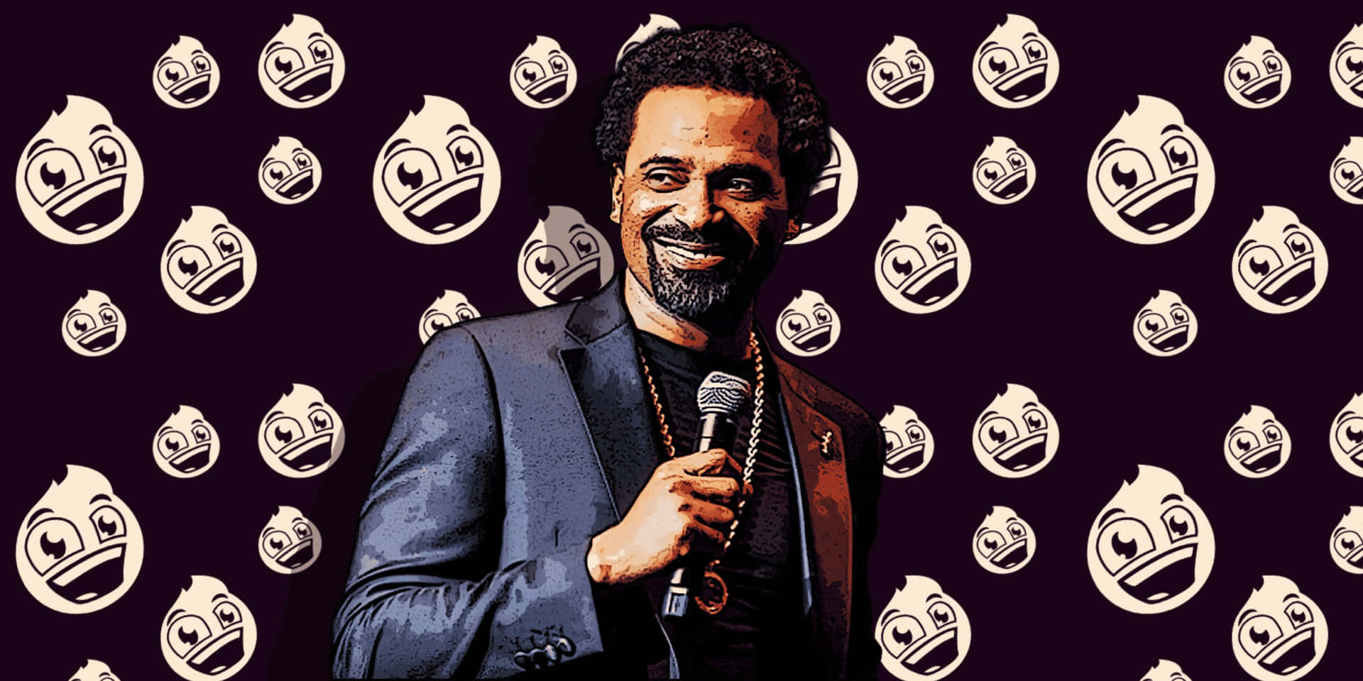 Mike Epps Performing At A Comedy Show. Background