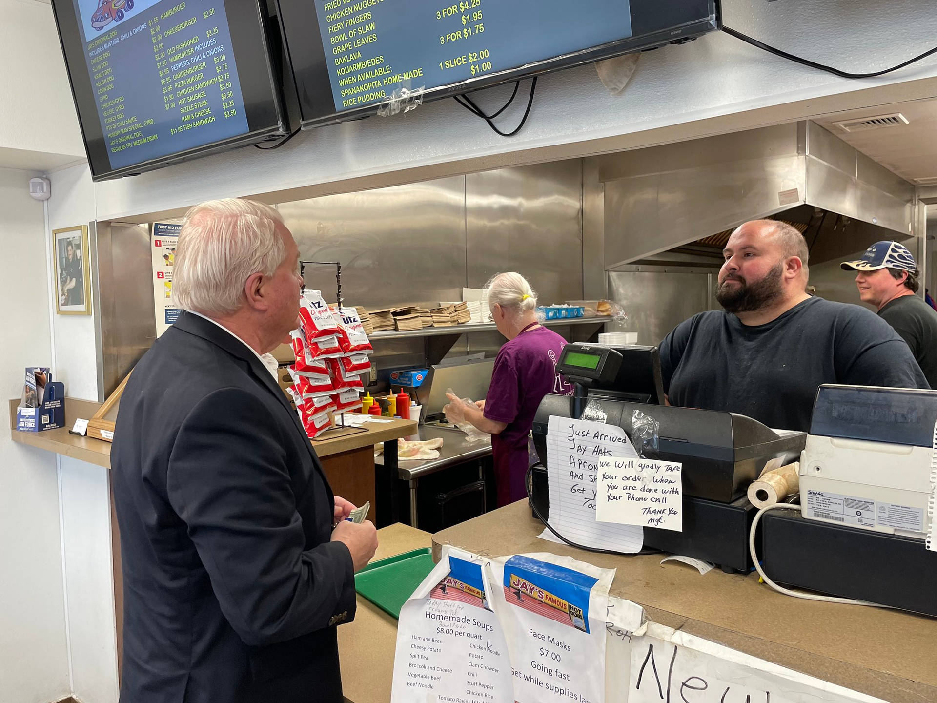 Mike Gibbons Ordering Food