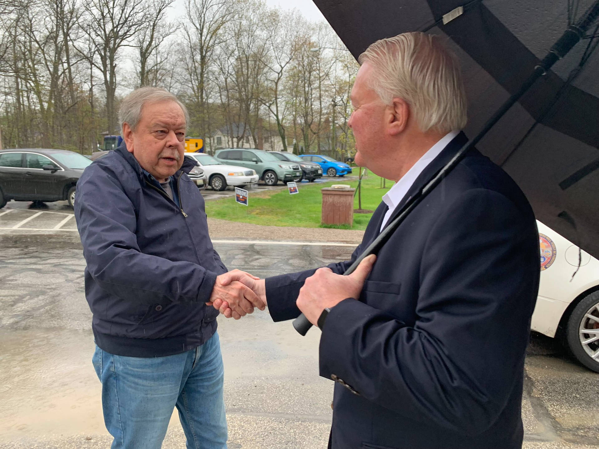 Mike Gibbons Shaking Hands With Local