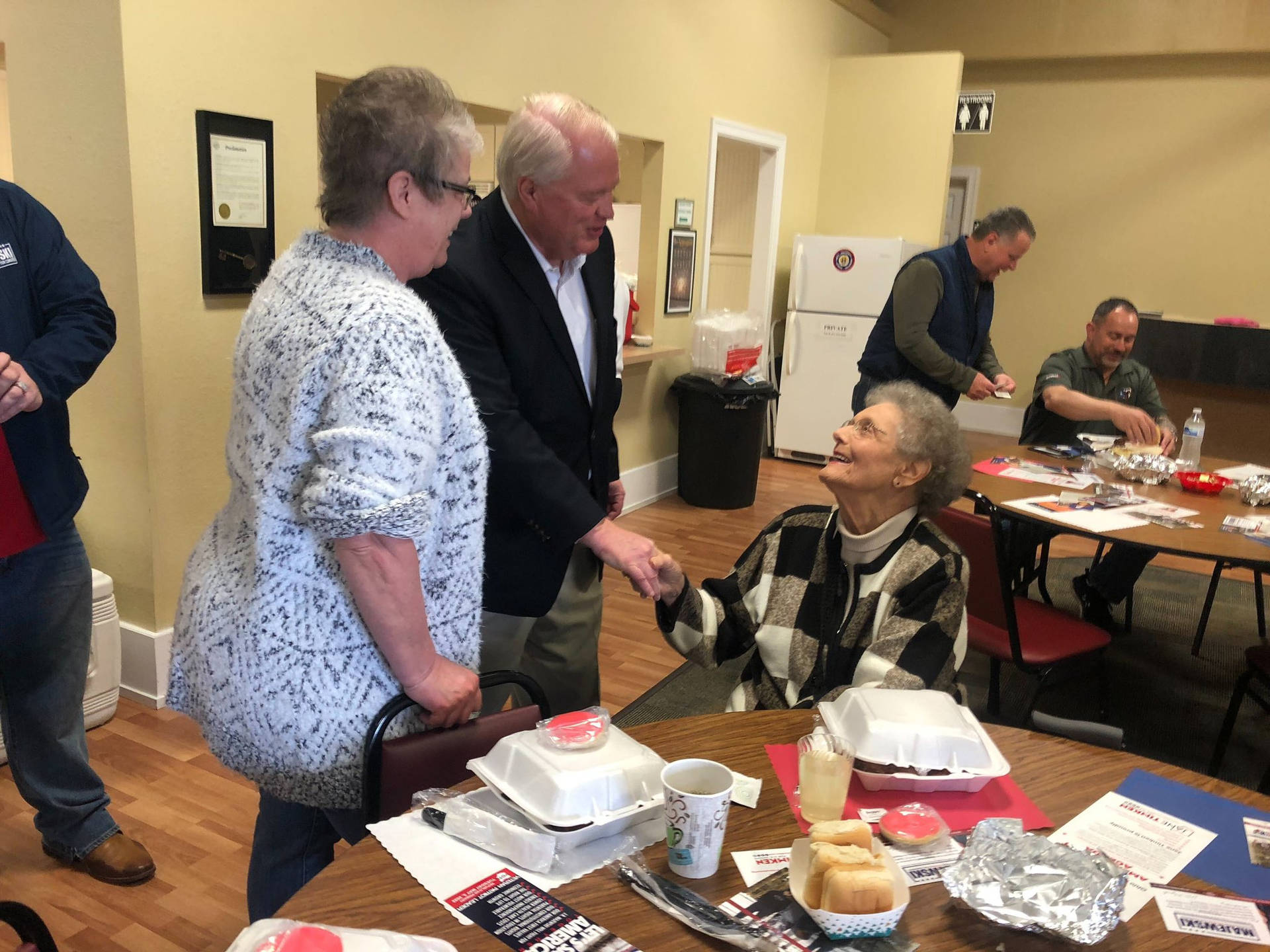 Mike Gibbons Socializing With Locals