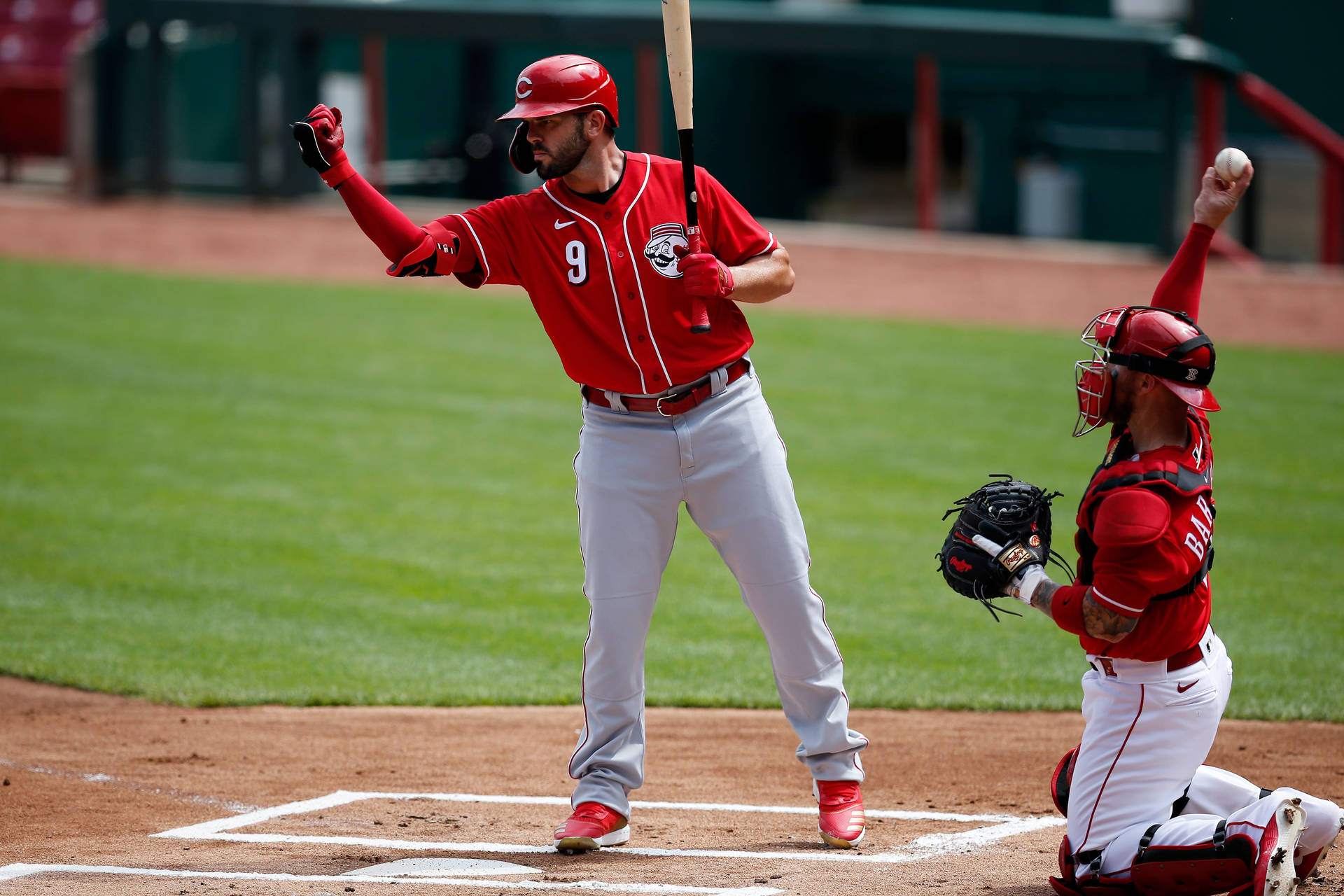 Mike Moustakas Gesturing Background