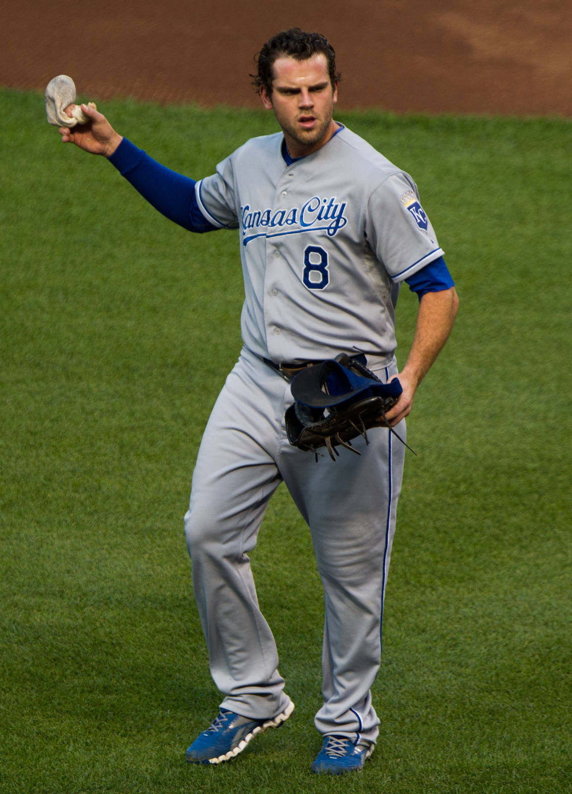 Mike Moustakas No Hat Background