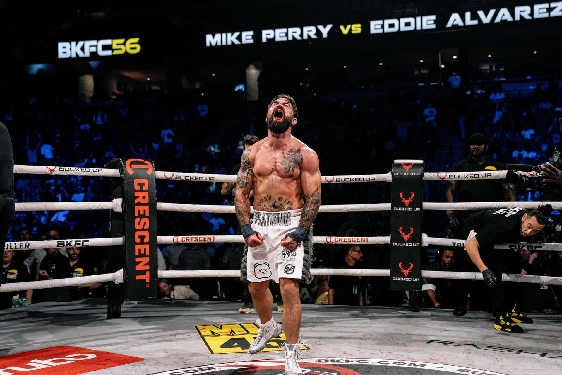 Mike Perry Victory Celebration B K F C56 Background