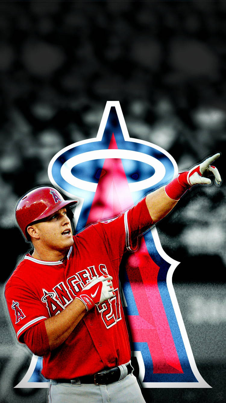 Mike Trout Of Los Angeles Angels Background