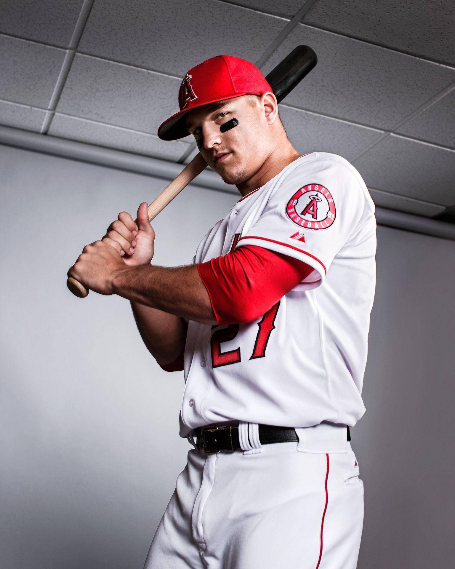 Mike Trout Professional Shot Background