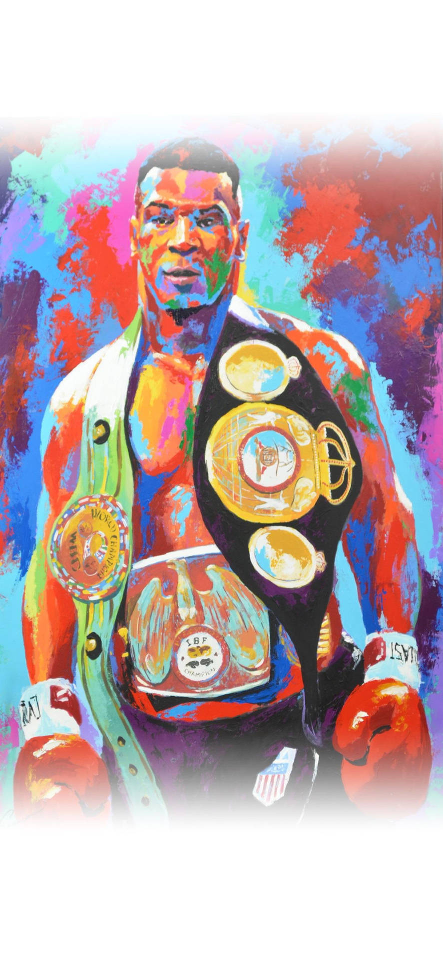 Mike Tyson 4k Colorful Painting Background