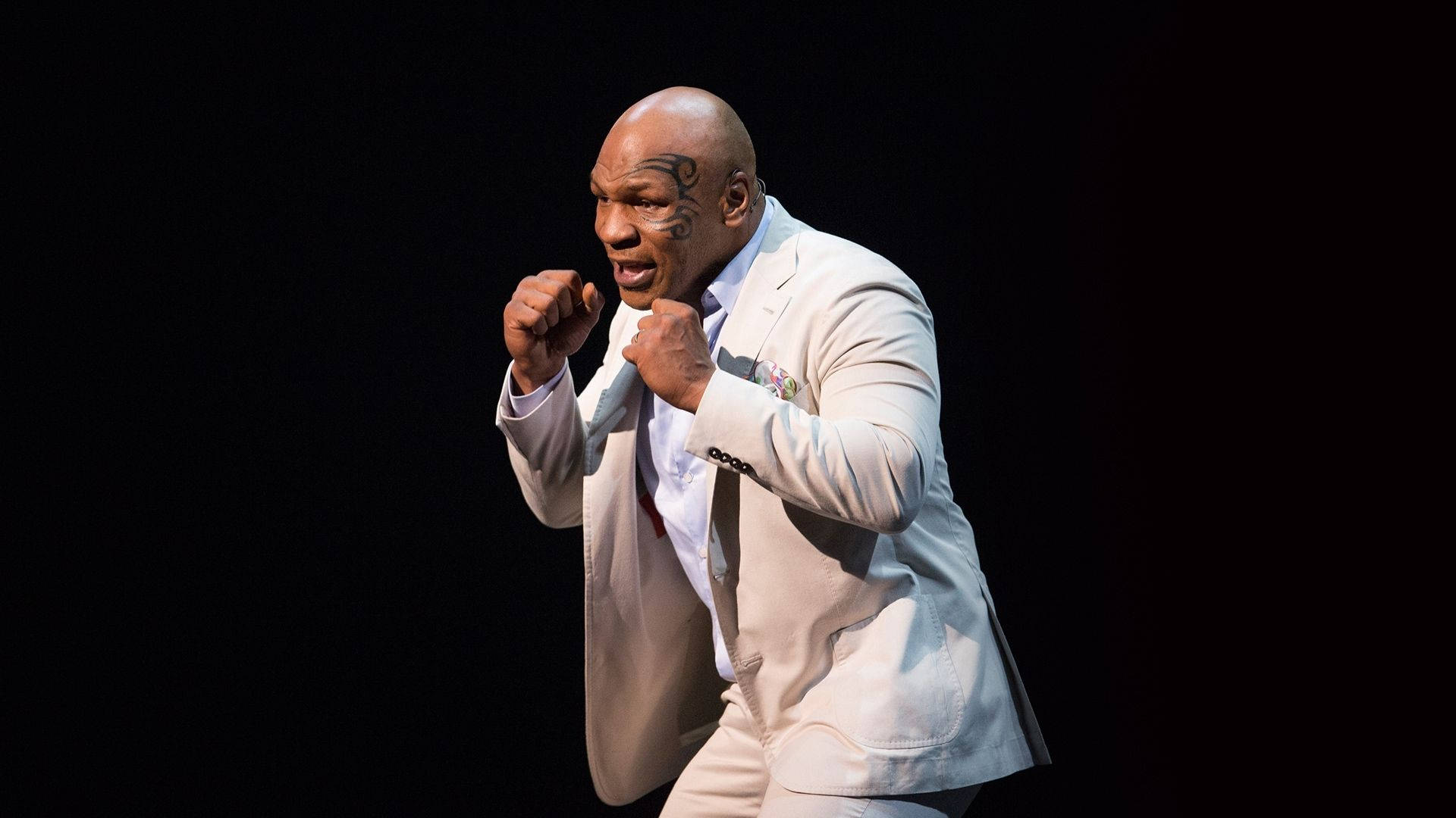 Mike Tyson Punching Pose Background
