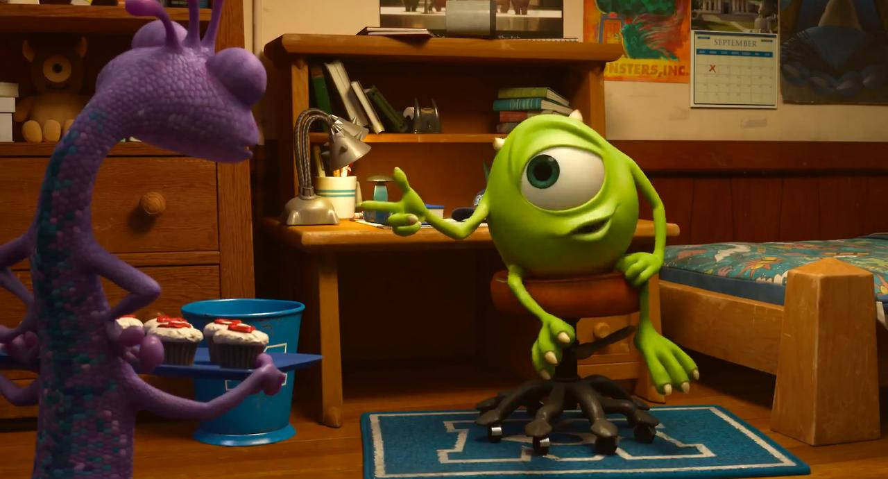 Mike Wazowski With Randall Boggs Background