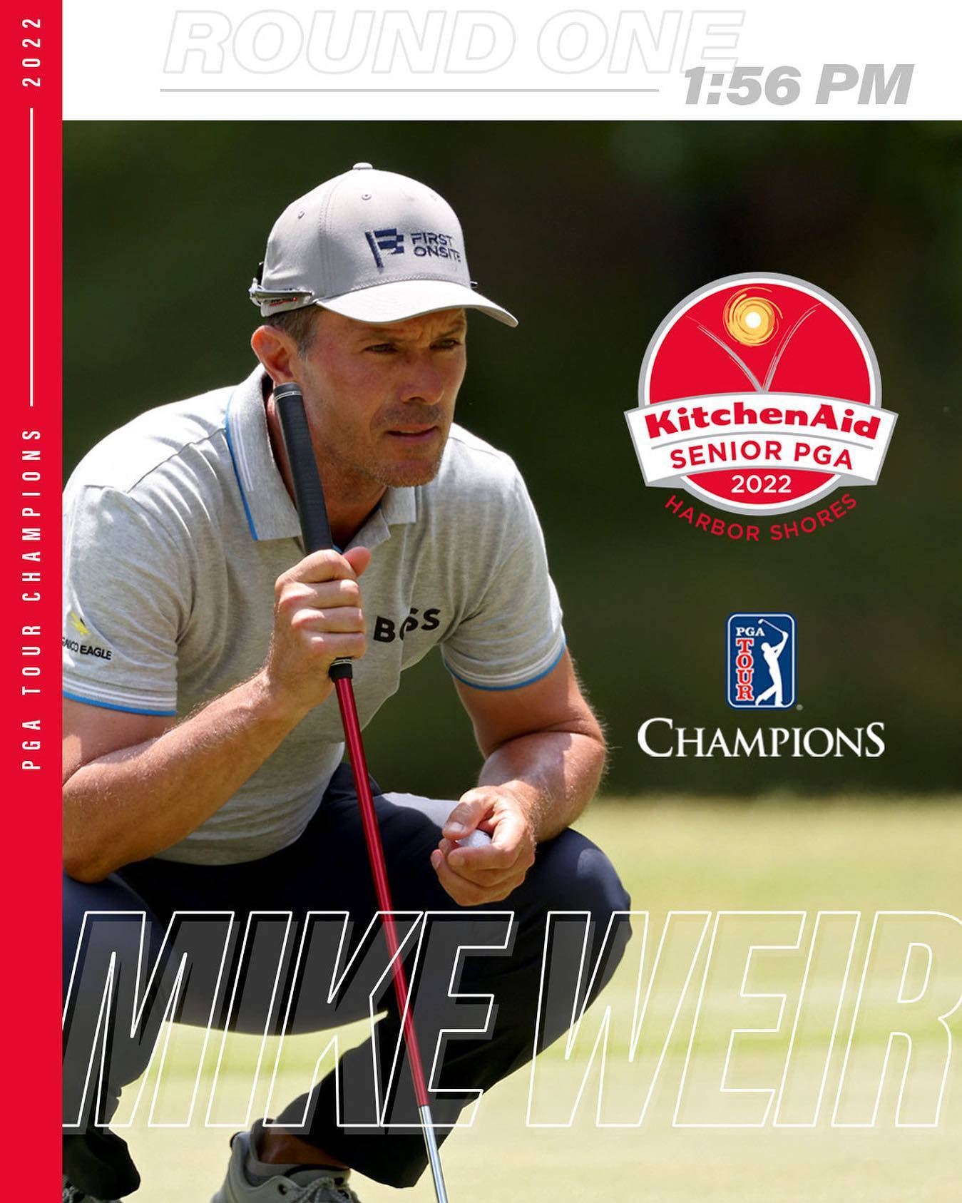 Mike Weir In Action - 2022 Golf Champions Background