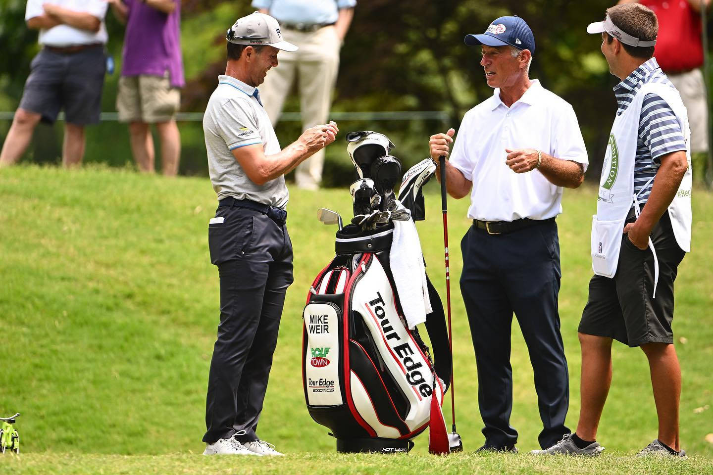 Mike Weir With Golf Caddie Background