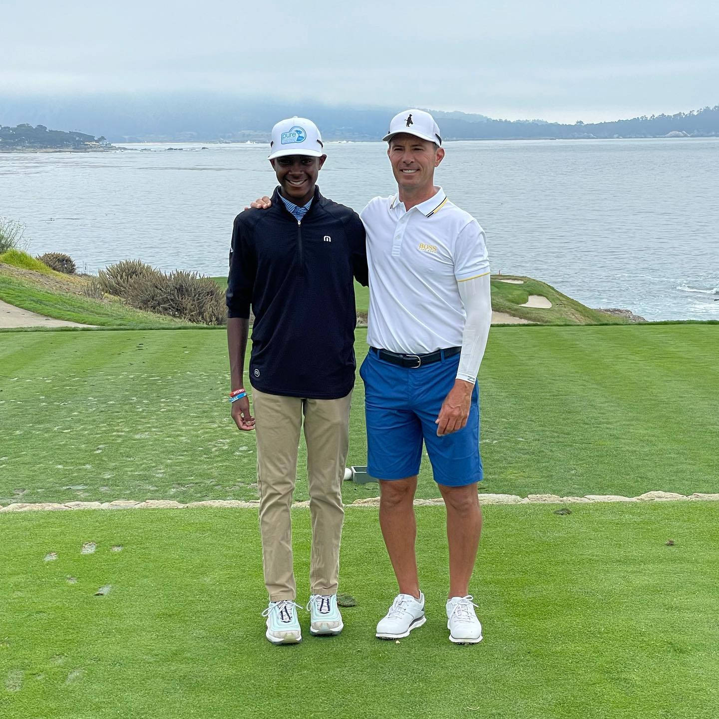 Mike Weir With Young Boy Background