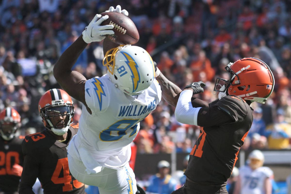 Mike Williams Los Angeles Chargers Cleveland Browns Background