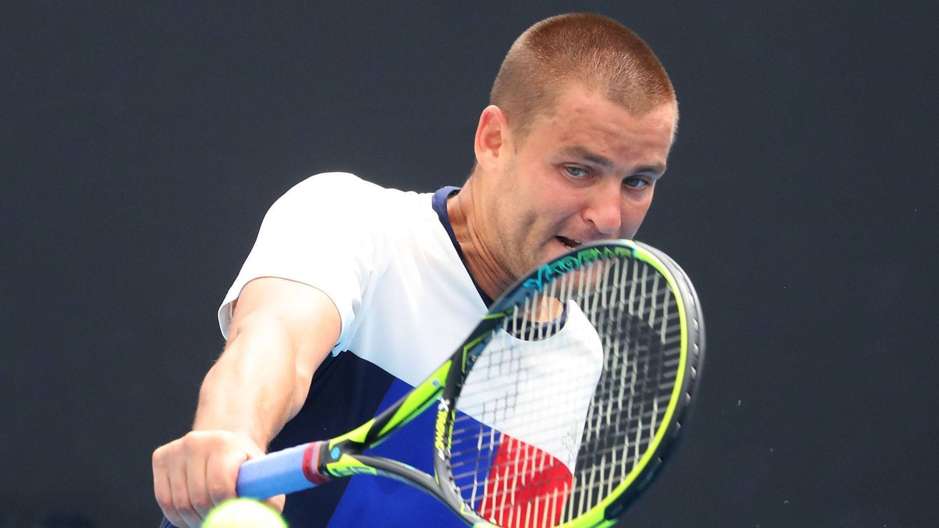 Mikhail Youzhny Backhand Strike Background