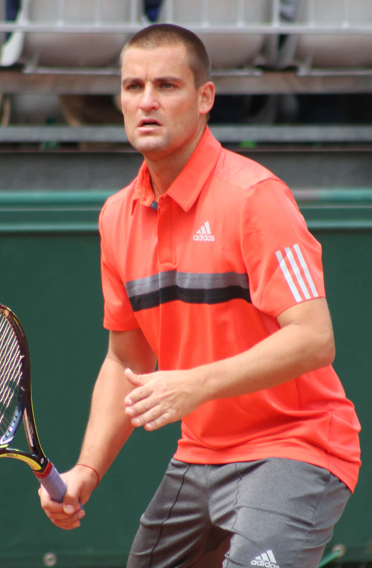 Mikhail Youzhny Playing At French Open Background