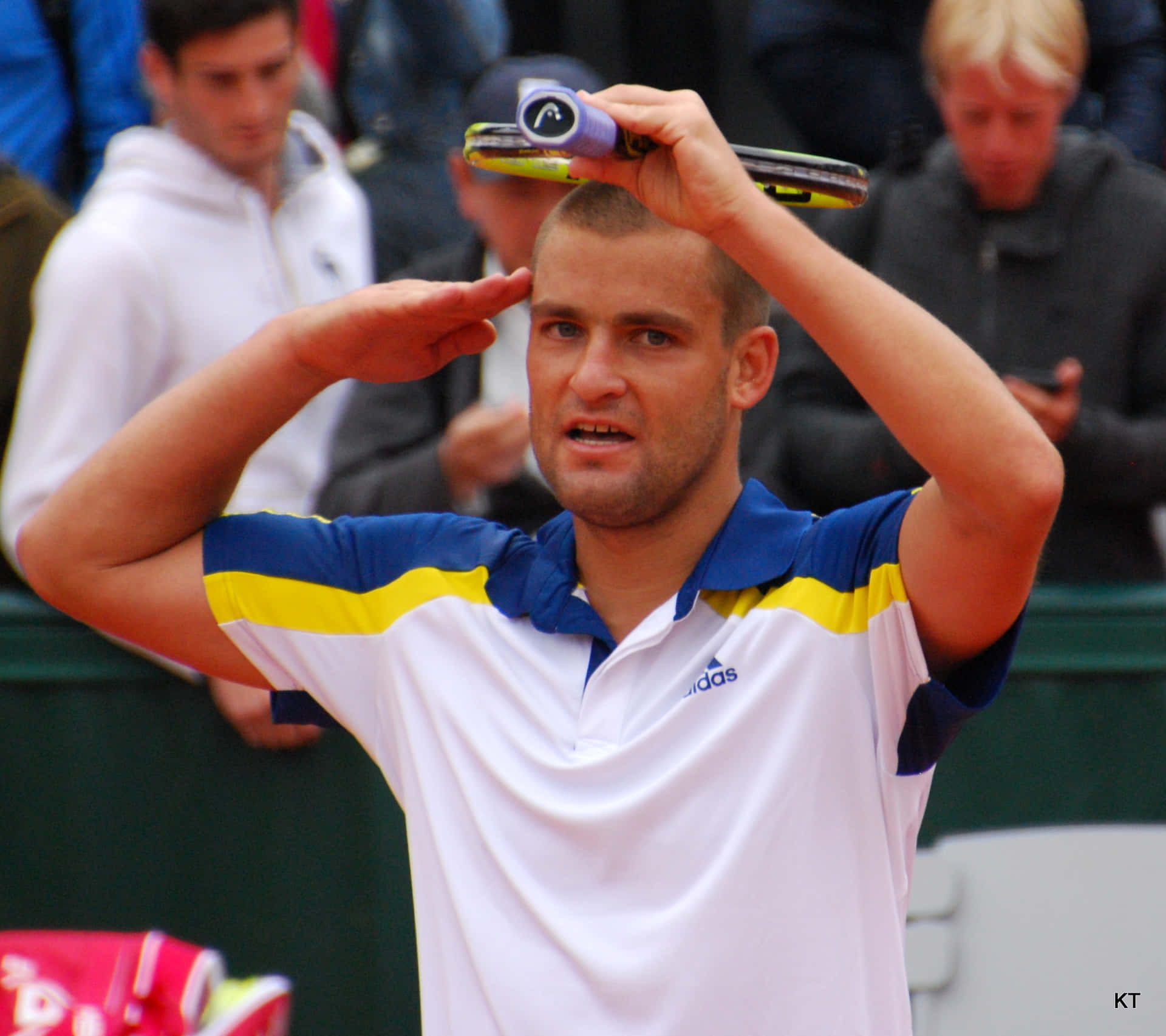 Mikhail Youzhny Winning Salute Background