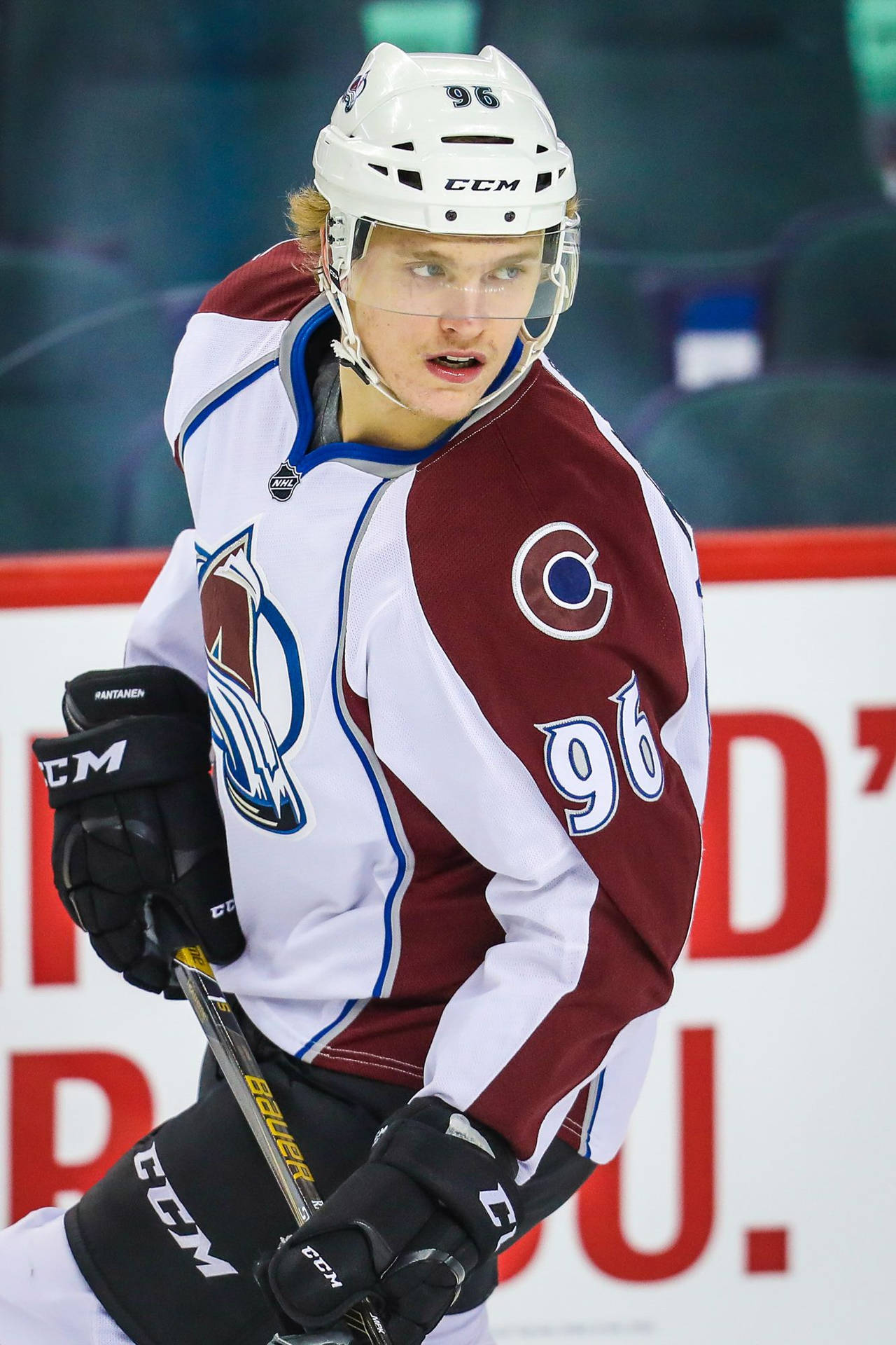 Mikko Rantanen In Close-up - A Look Of Determination Background