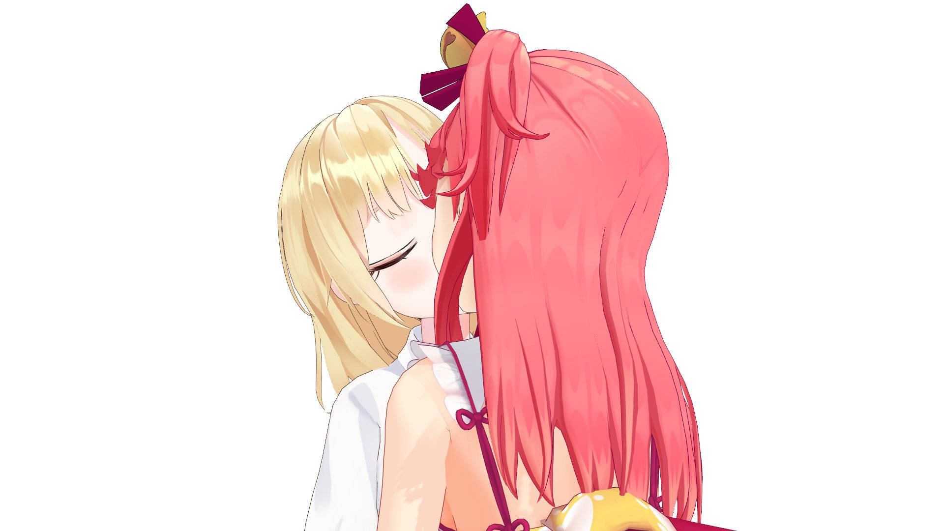 Mikoame Girls Kissing Art