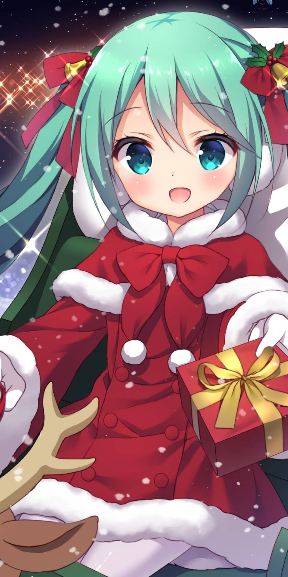 Miku Hatsune Christmas Phone Background