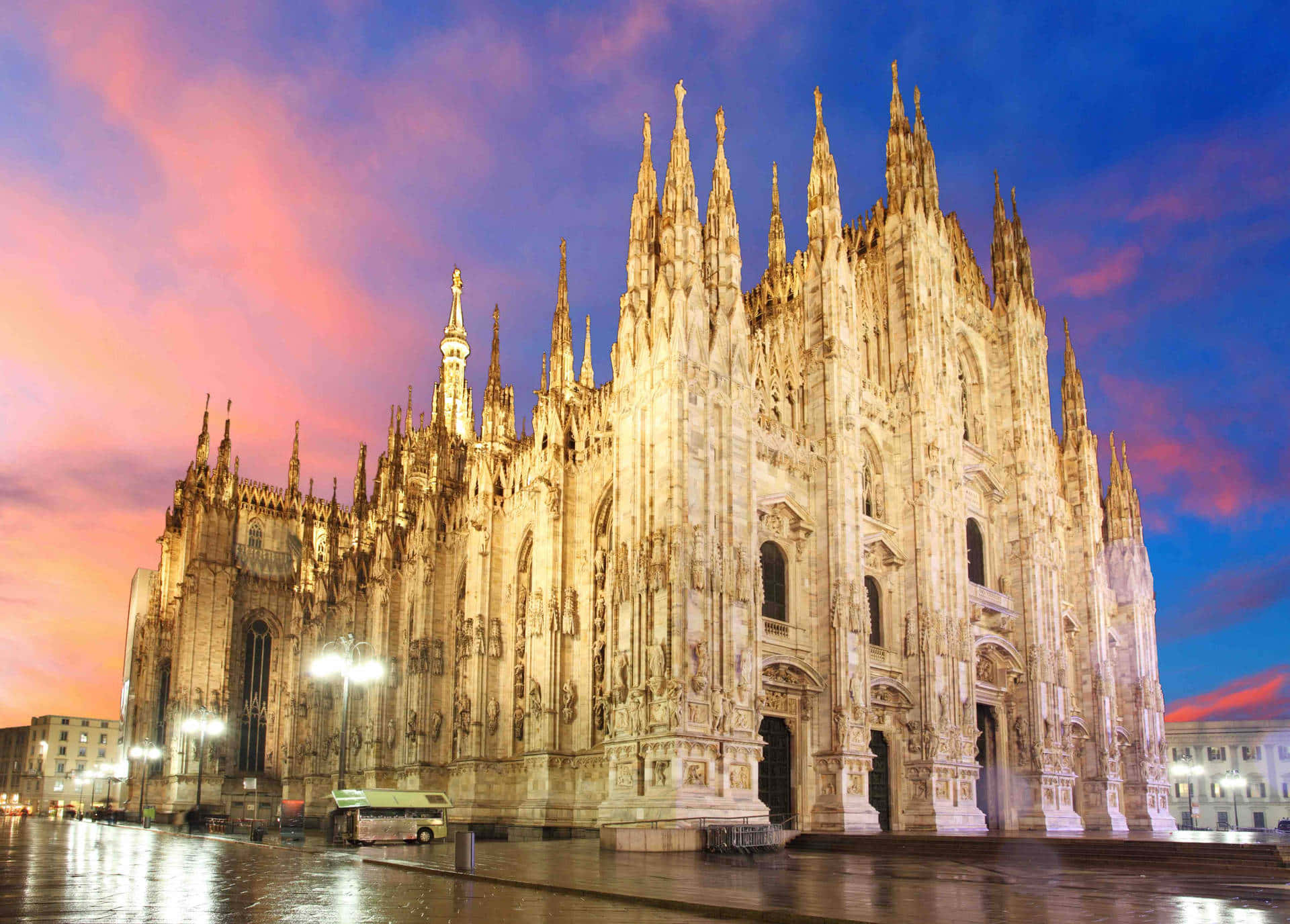 Milan Cathedral With Beautiful Sky