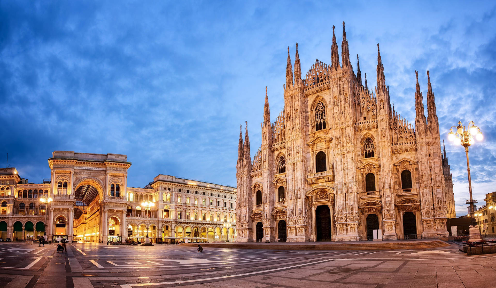 Milan's Duomo Di Mlano At Night