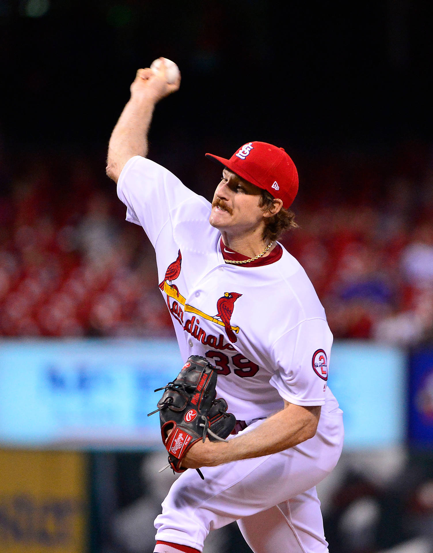 Miles Mikolas Baseball Mid-throw Background