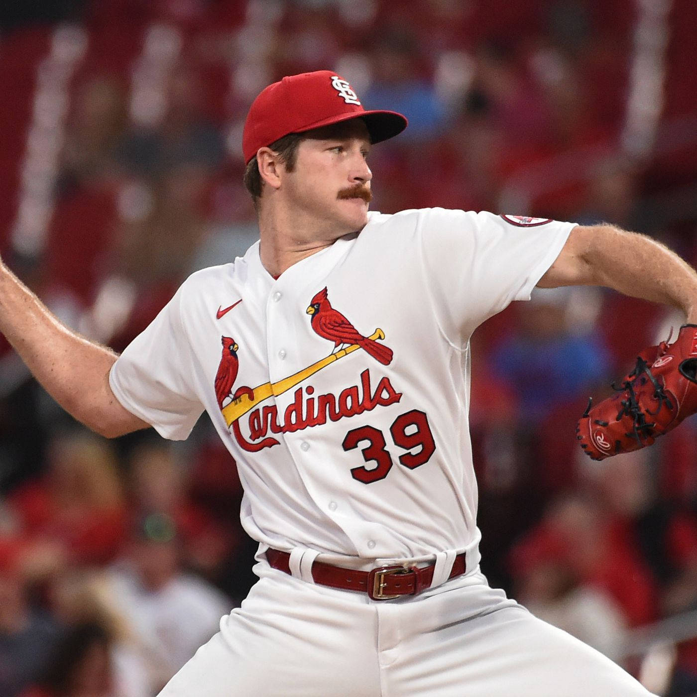 Miles Mikolas Baseball Stance Background