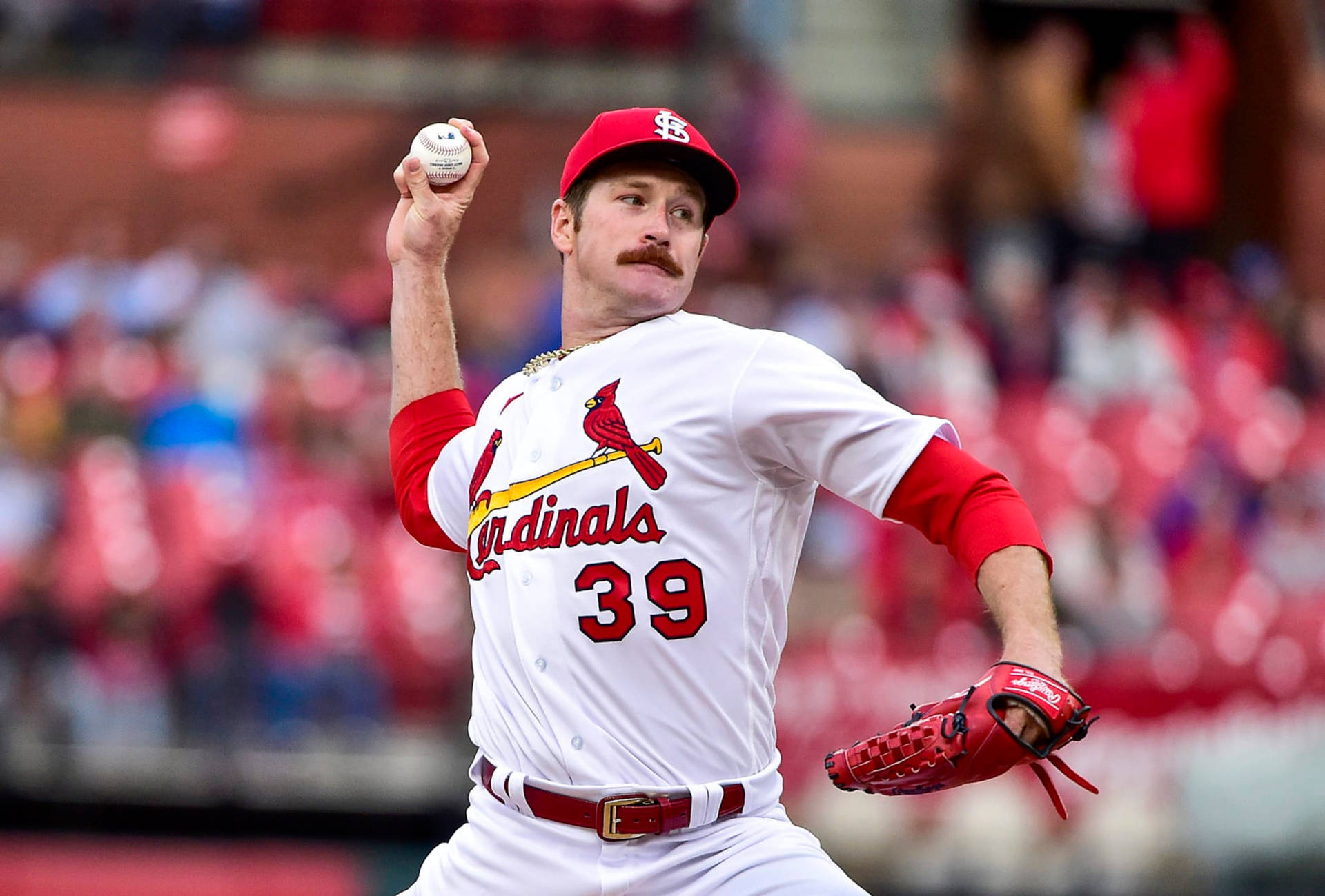 Miles Mikolas Close-up Ball Throw Background