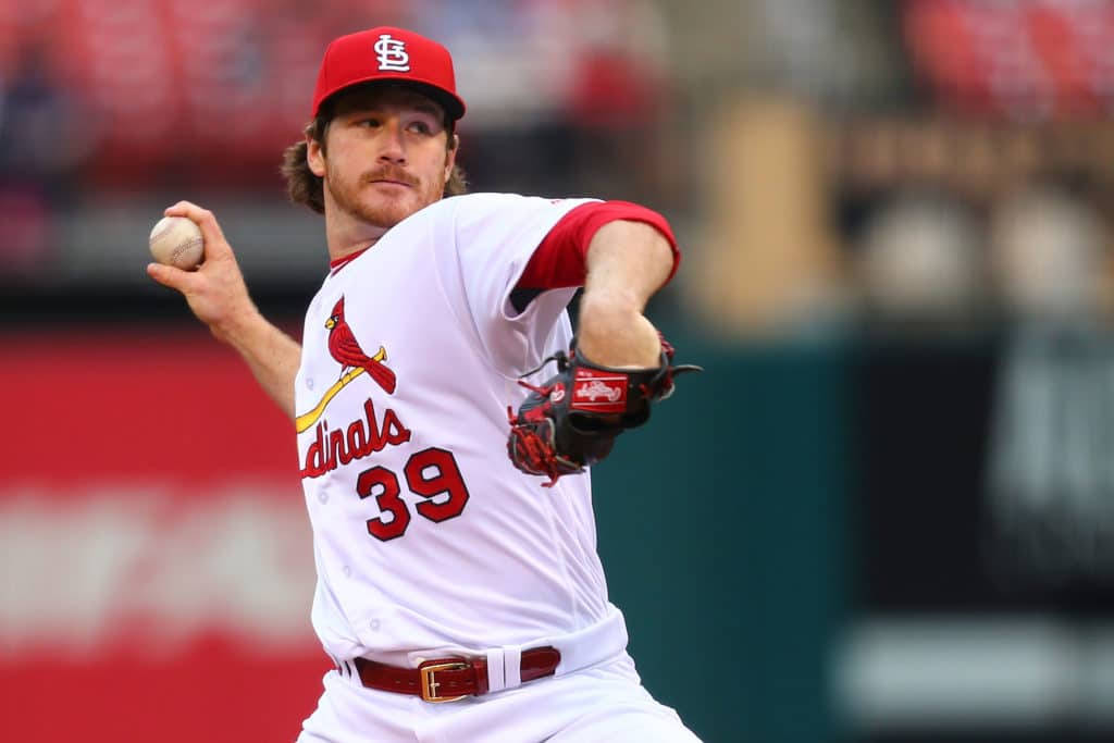 Miles Mikolas In Action During A Game Background