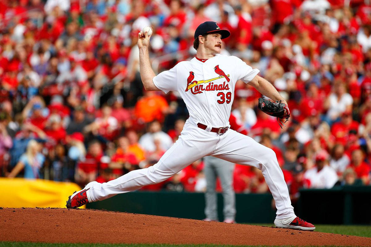 Miles Mikolas Long Stride Throwing Ball Background