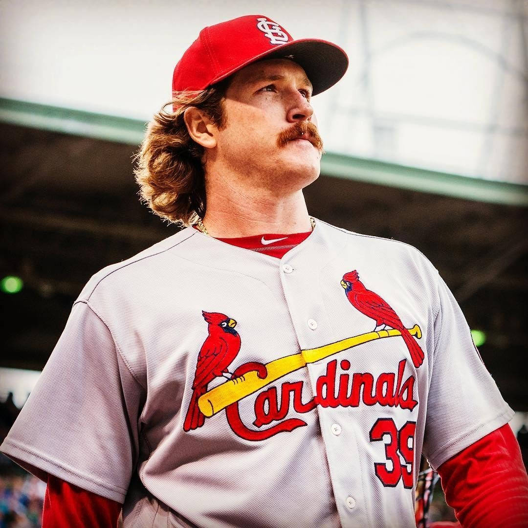 Miles Mikolas Looking Above Portrait Background