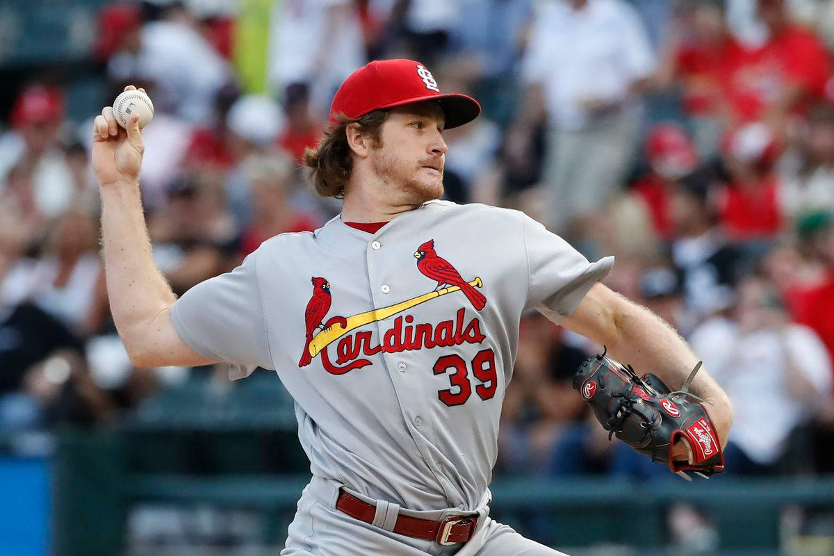 Miles Mikolas Pitching Ball Background