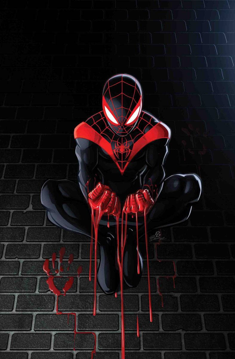 Miles Morales Bloody Hands Background