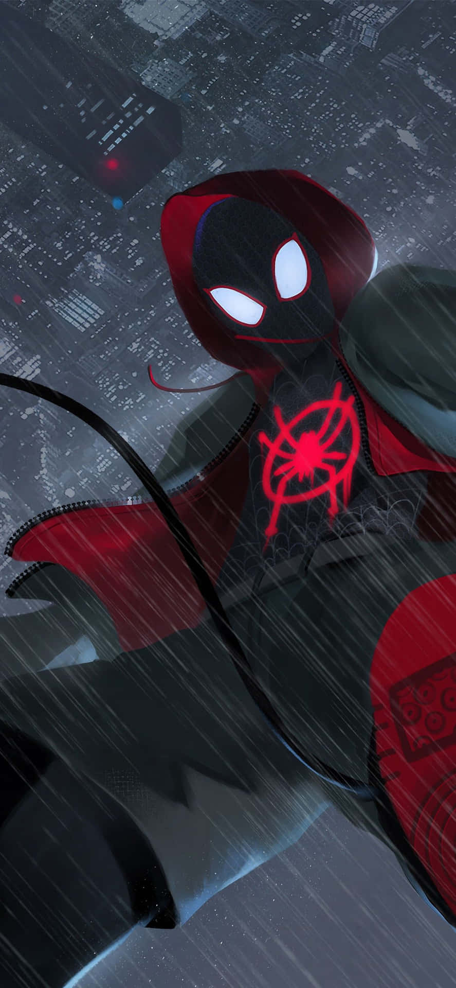 Miles Morales Iphone Low Angle Shot Background