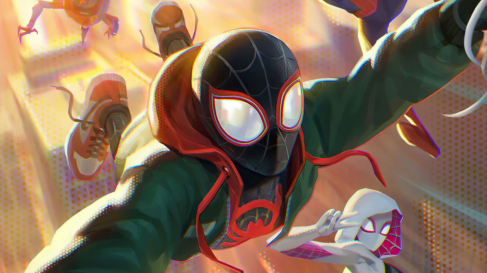 Miles Morales Spider Verse Swing Background