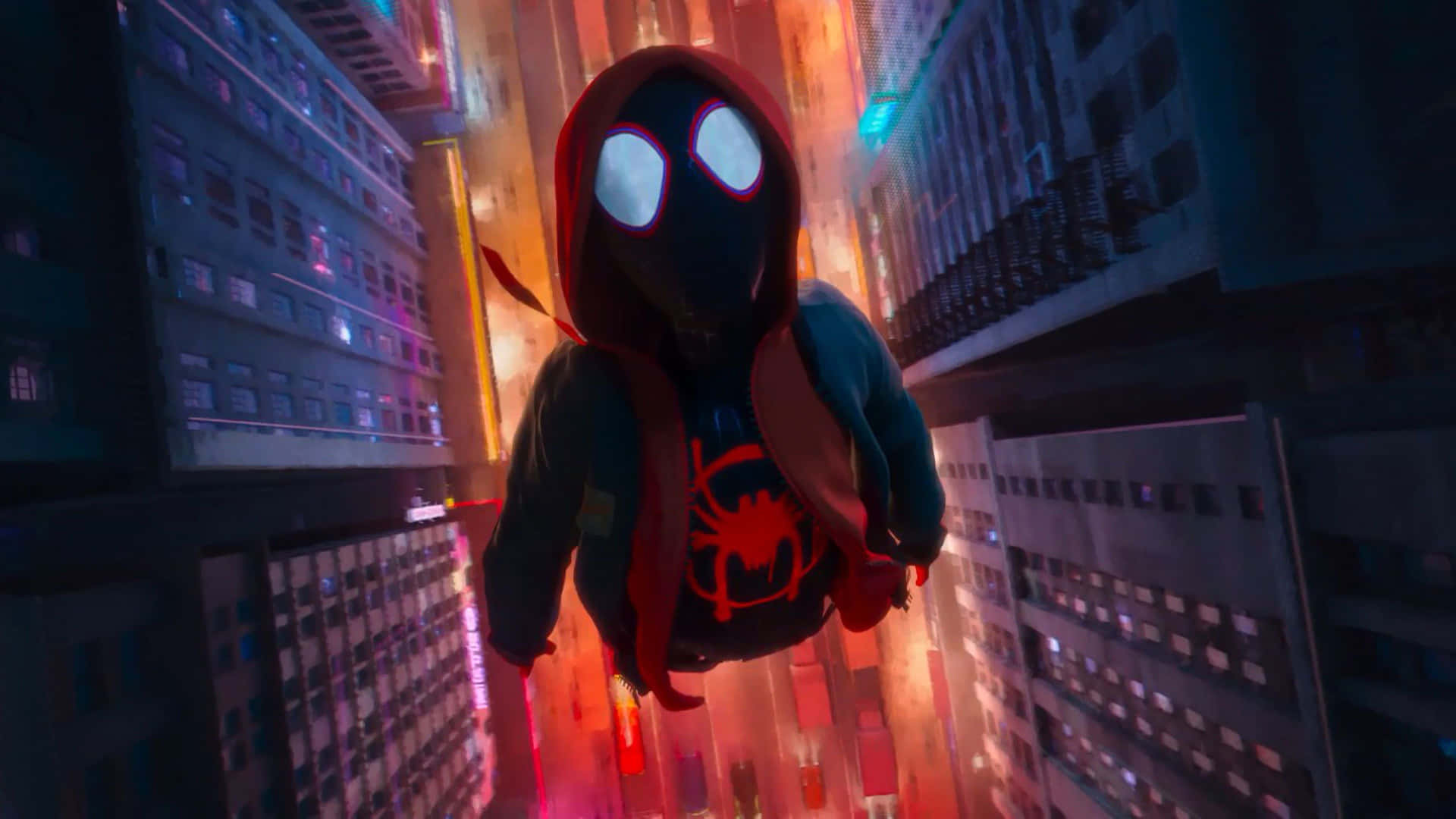 Miles Morales Suits Up In Spider-man: Into The Spider-verse Background